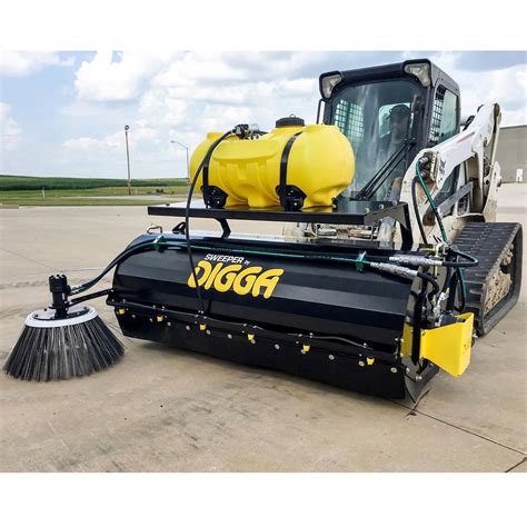 skid steer pickup broom with water pump|skid steer push broom attachment.